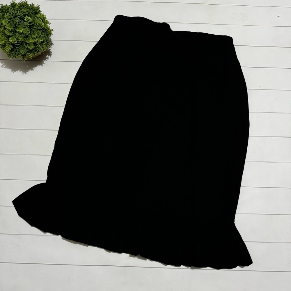 Long Modest Classic Office‎ Career Pencil Skirt Pleated Hem Women’s Soze 6